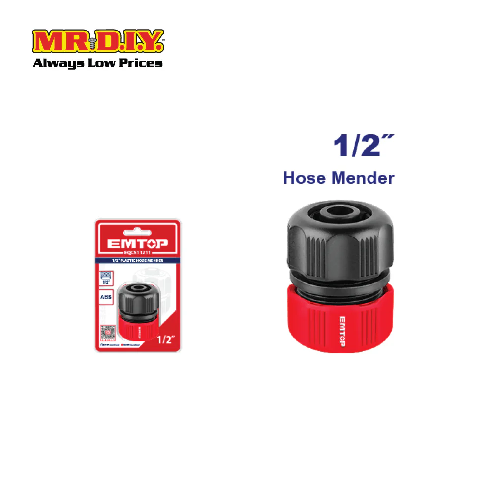 [PRE-ORDER] EMTOP 1/2" Plastic hose mender 1/2" - EQCS11211
