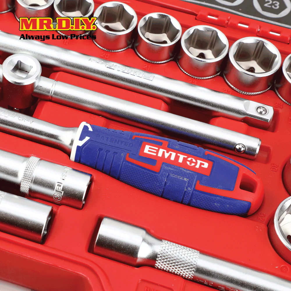 EMTOP 28 Pcs 1/2″ socket set - ESKT12281 - Image 3
