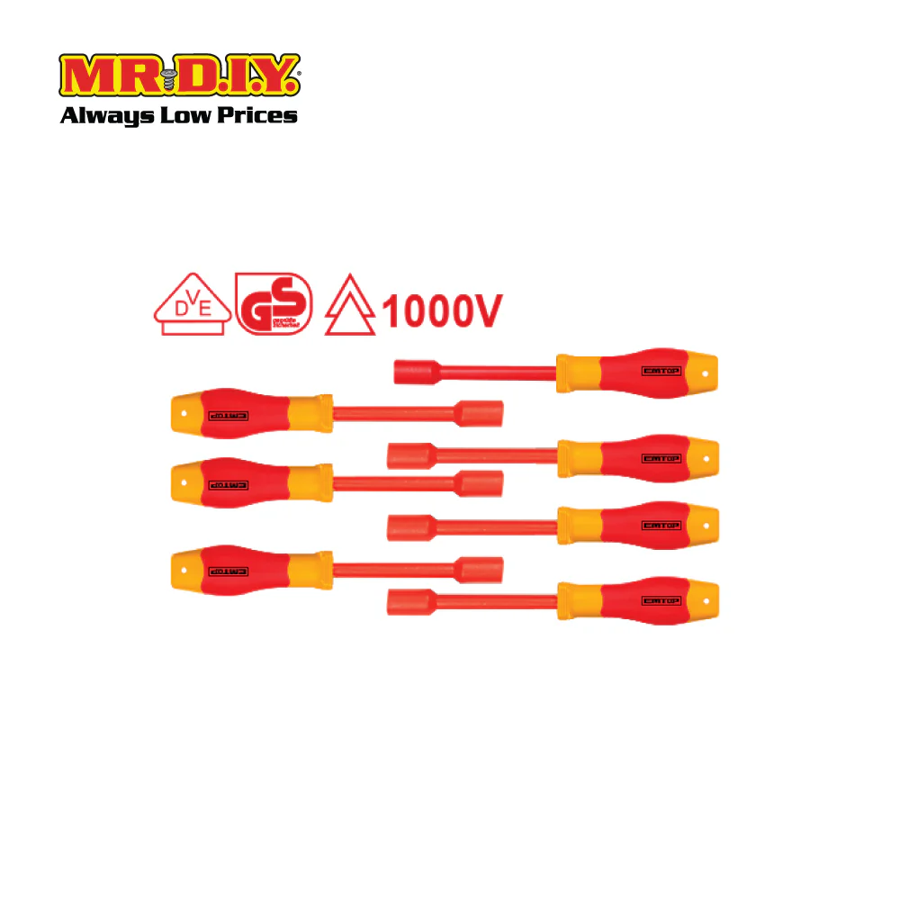 [PRE-ORDER] EMTOP 7Pcs insulated nut screwdriver set  - EKISD0701