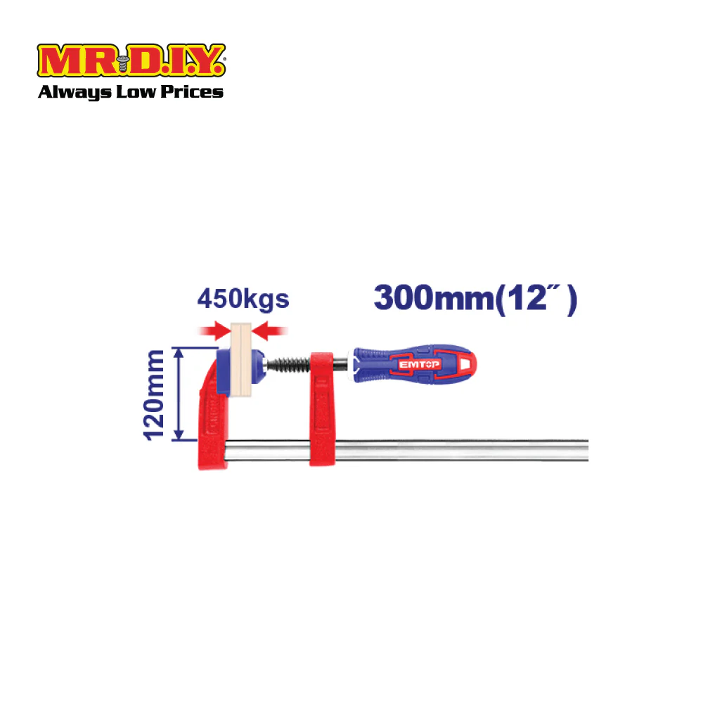 [PRE-ORDER] EMTOP F clamp with plastic handle 12" - ECLPF12101