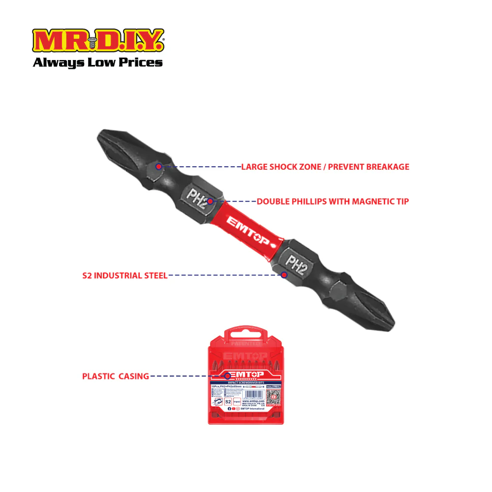 EMTOP Impact screwdriver bits - ESBTMPH233 - Image 4