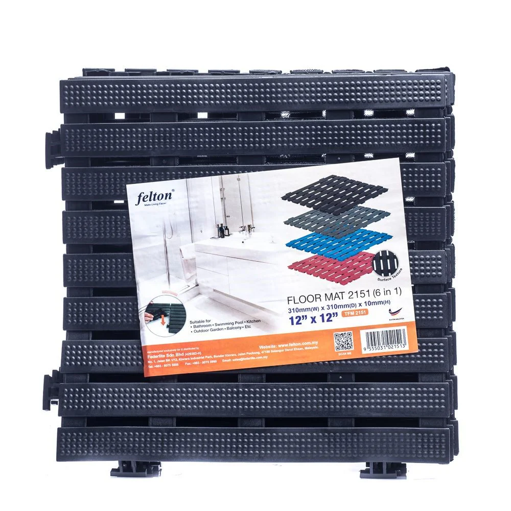 (MR.DIY) Felton PVC Plastic Floor Mat [6pcs] (31cmx31cmx10cm) - Image 4