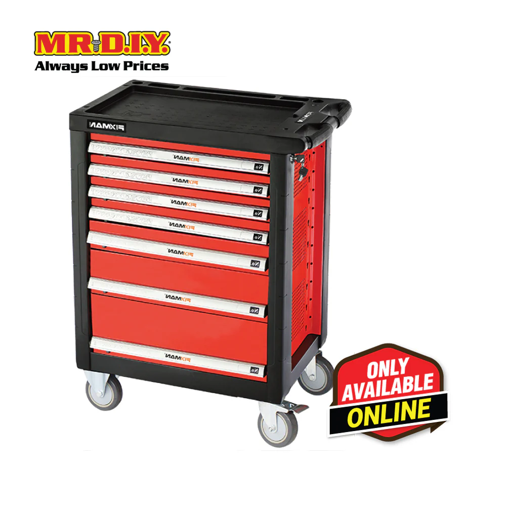 FIXMAN 7 Drawer Roller Cabinet with Tools (156 pcs)