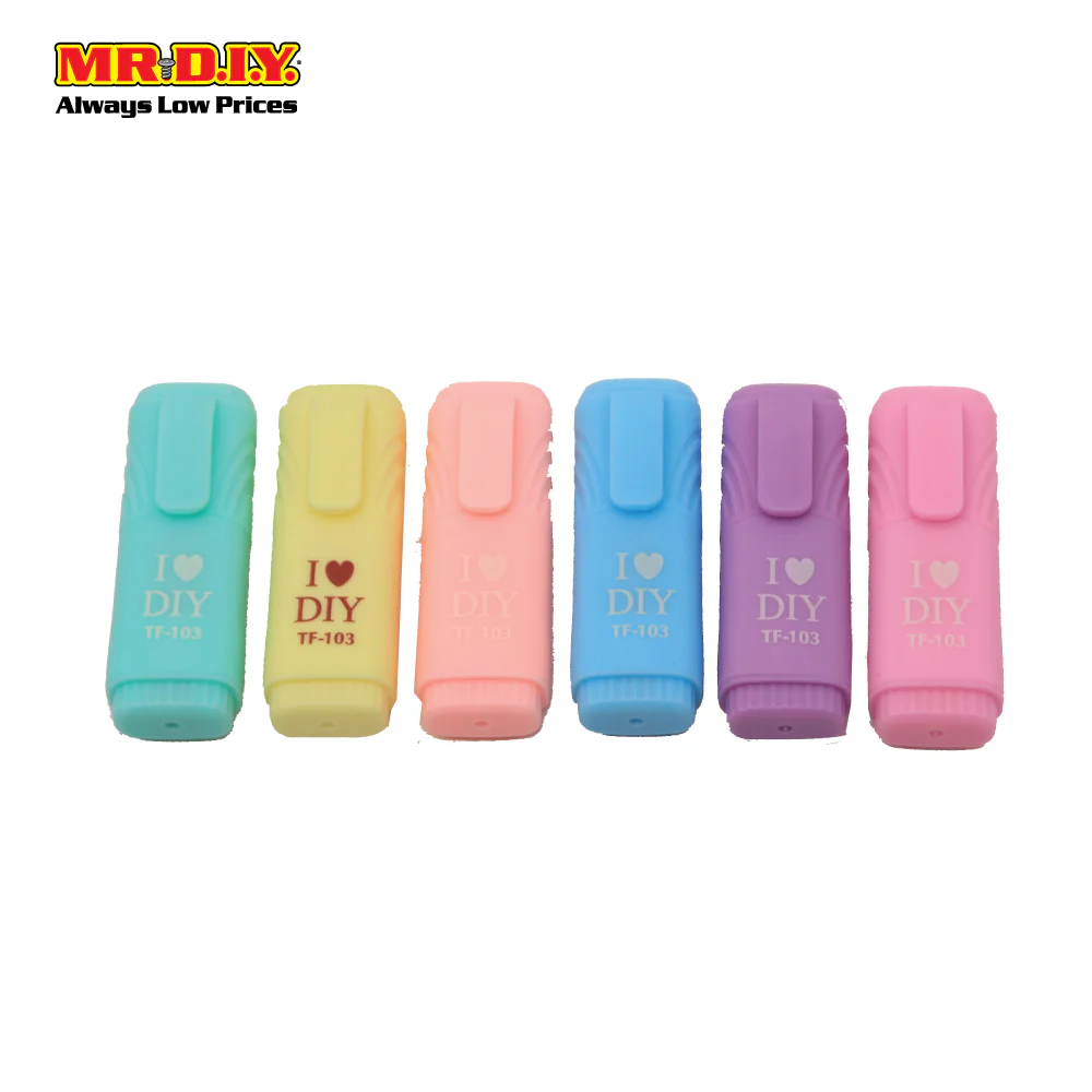 (MR.DIY) Highlighter Color Tf-103 (6pcs)