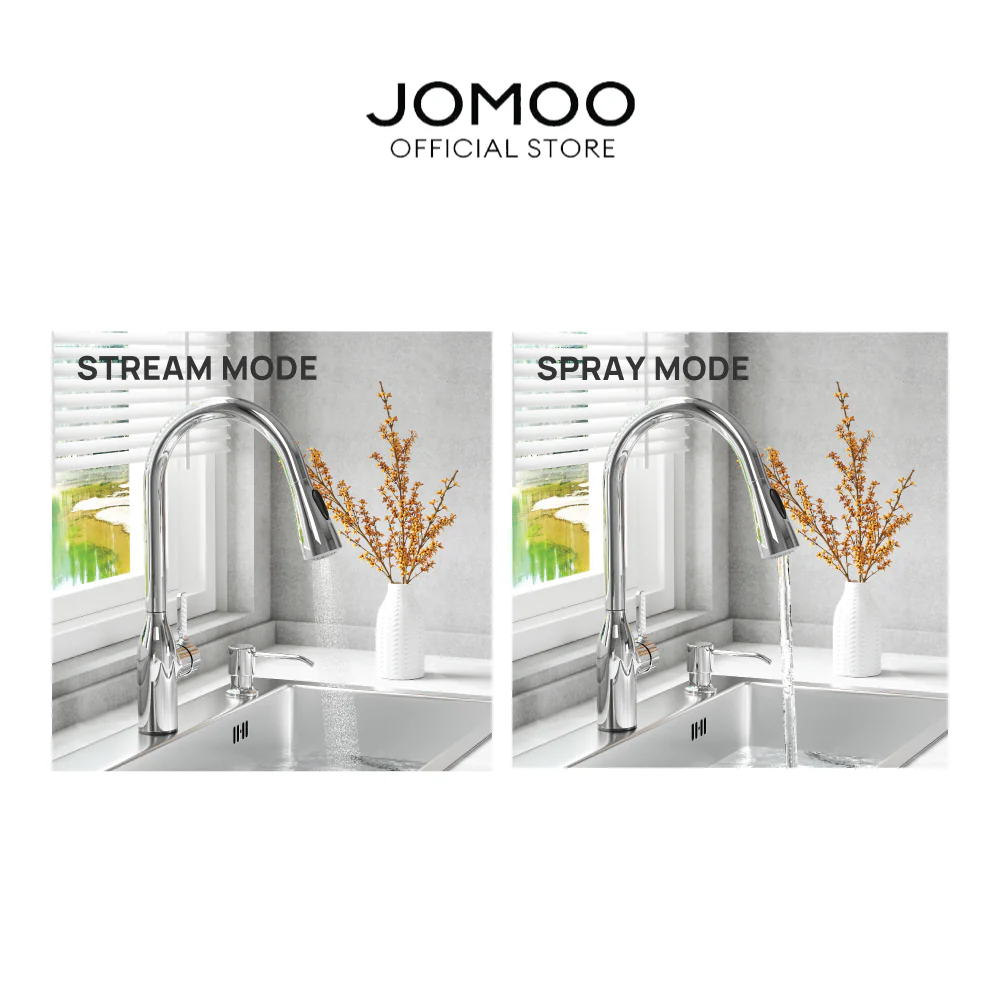 JOMOO Single Lever Pull-down Kitchen Faucet 33138-123/5B-Z - Image 5