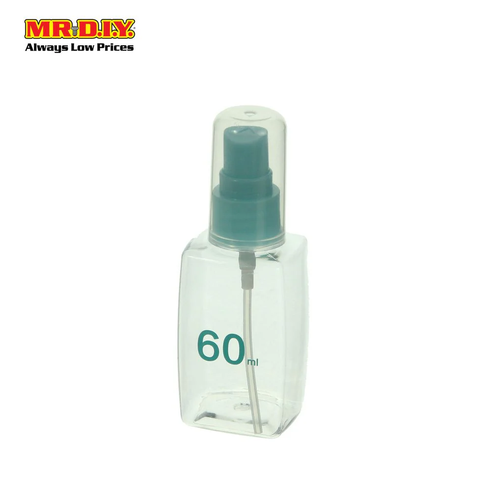 (MR.DIY) KEQI Cosmetic Transparent Rectangle Spray Bottle (60ml)