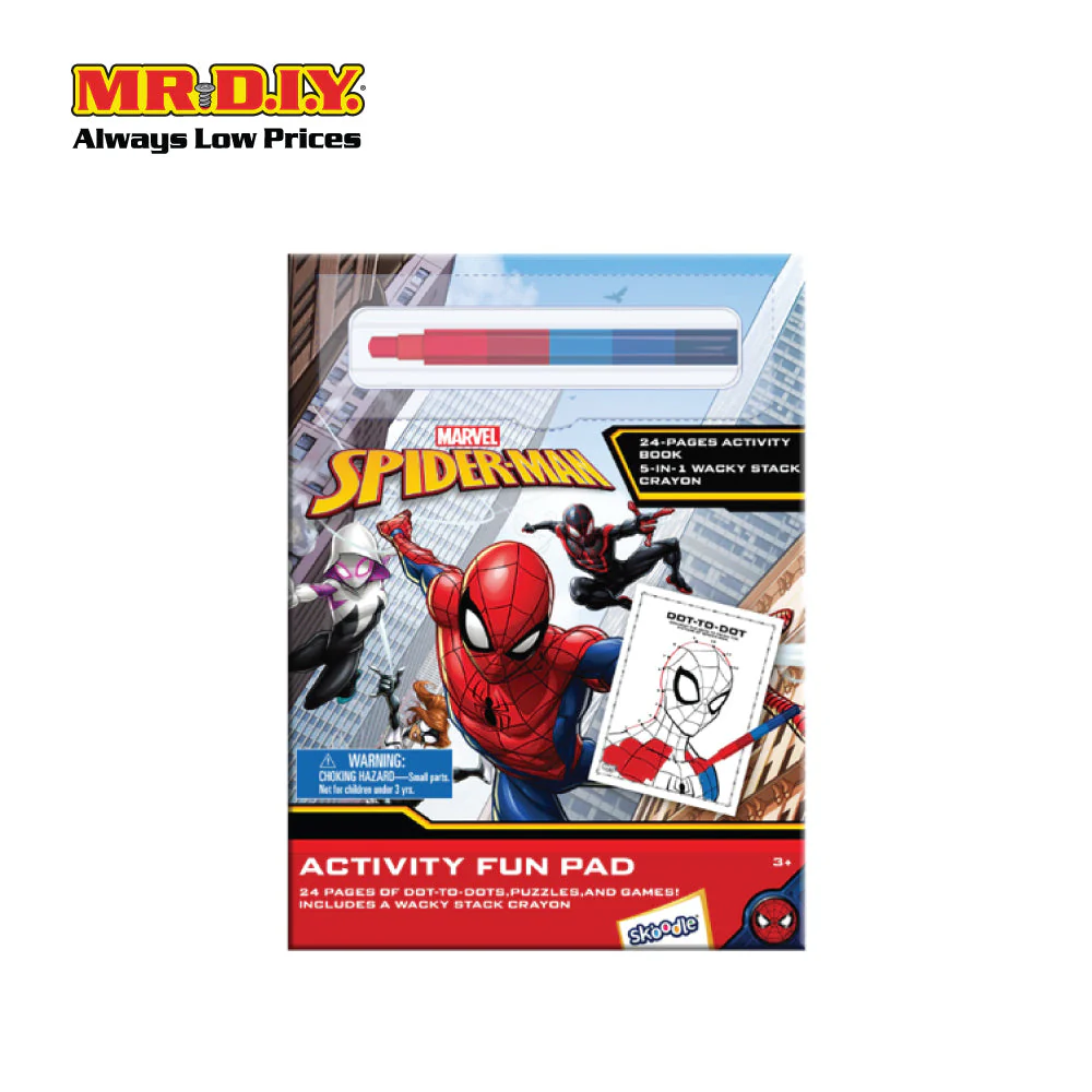 Marvel Spider-Man Fun Pad Stackable Crayon