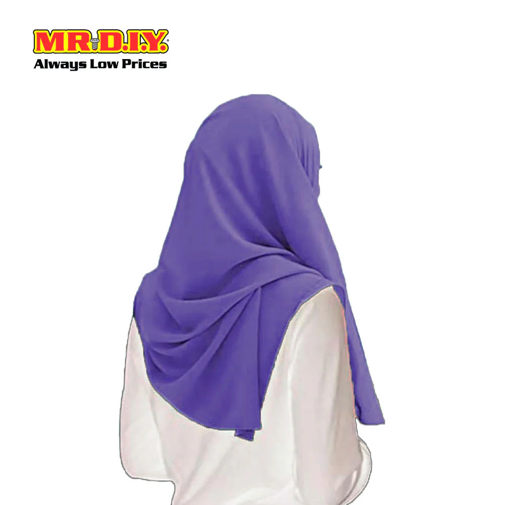 (MR. DIY) Basic Chiffon Scarf (45inch) - Purple - Color Series