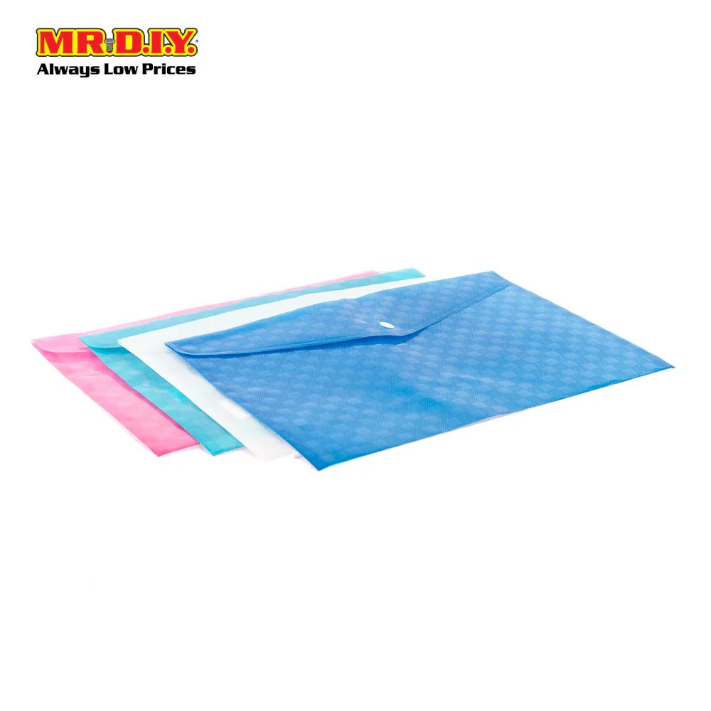 (MR.DIY) Checkered Snap Button Document Folder (1pc) - Image 2
