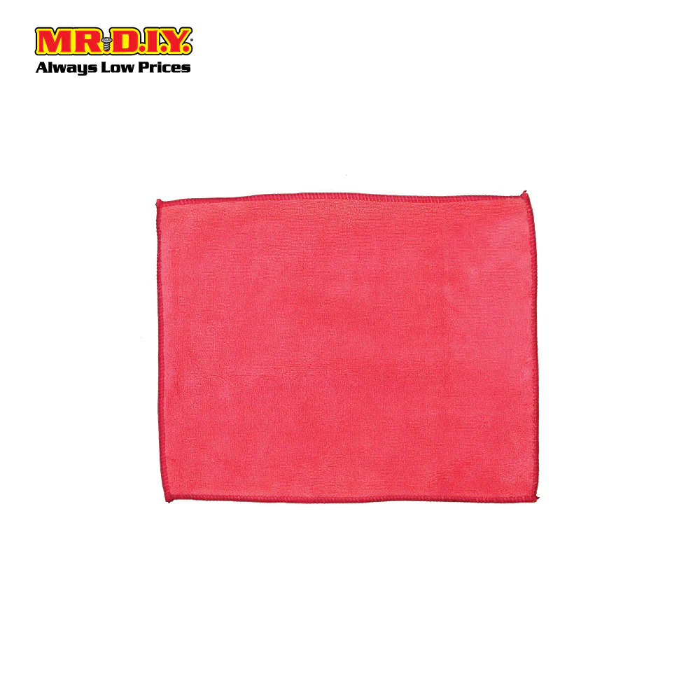 (MR.DIY) Microfiber Towels Red (25cm x 30cm)