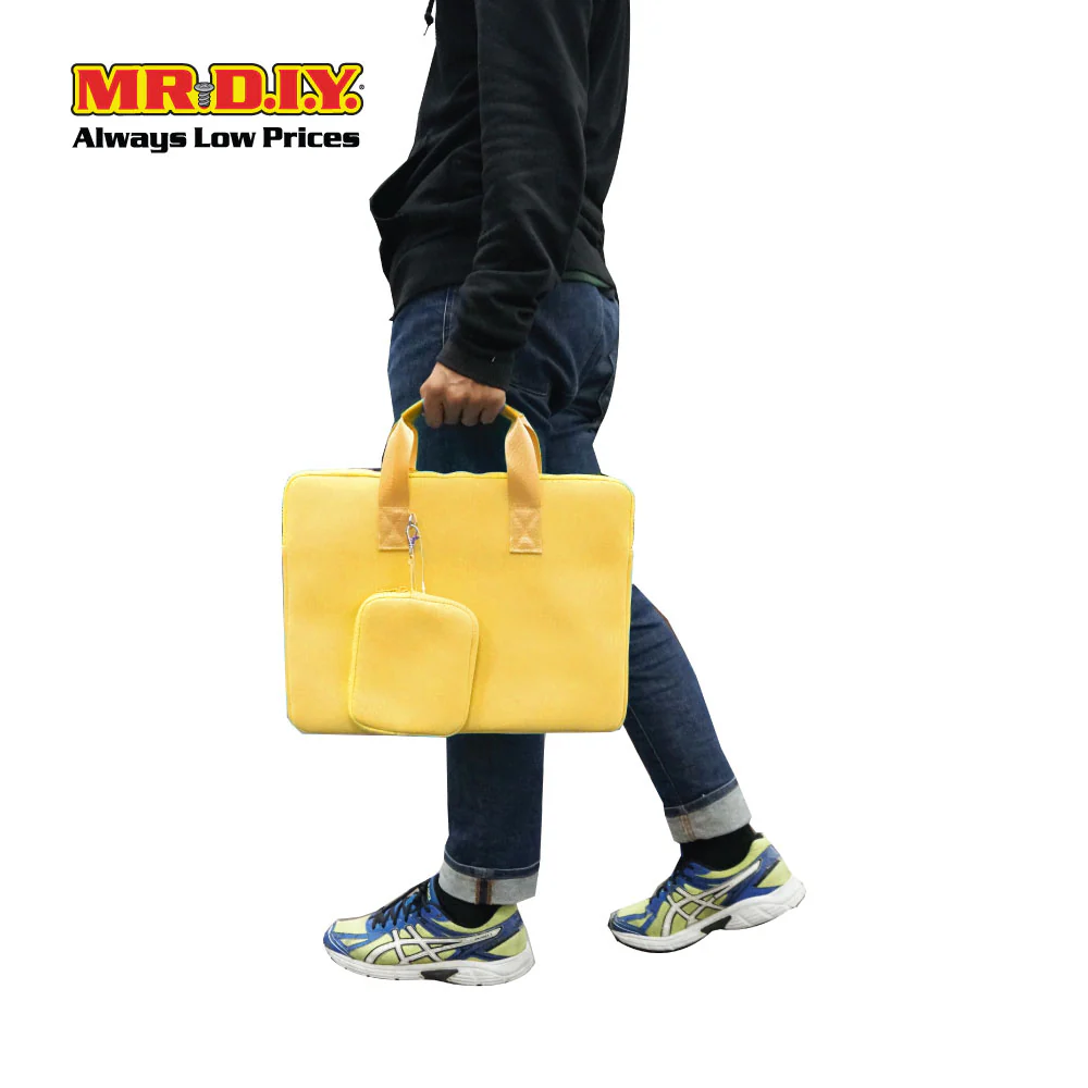 (MR.DIY) Plain Briefcase Office Laptop bag - YELLOW - Color Series - Image 2
