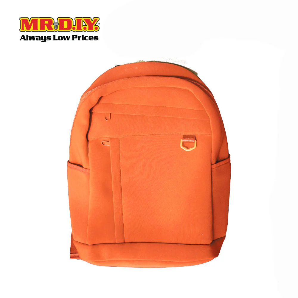 (MR.DIY) Plain Casual Shoulder Backpack - ORANGE - Color Series