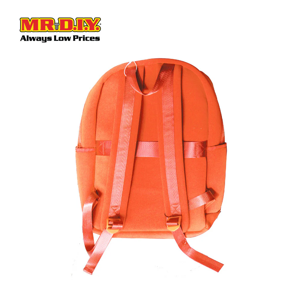(MR.DIY) Plain Casual Shoulder Backpack - ORANGE - Color Series - Image 4