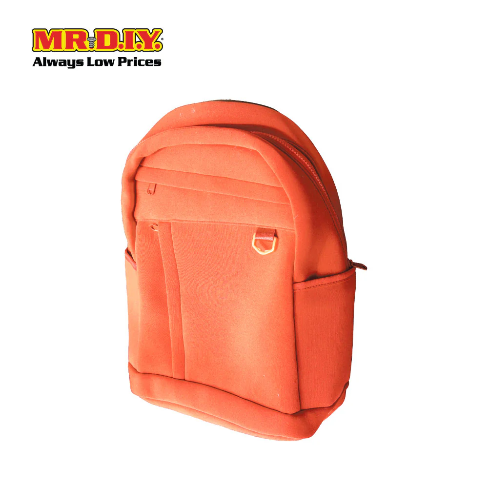 (MR.DIY) Plain Casual Shoulder Backpack - ORANGE - Color Series - Image 5