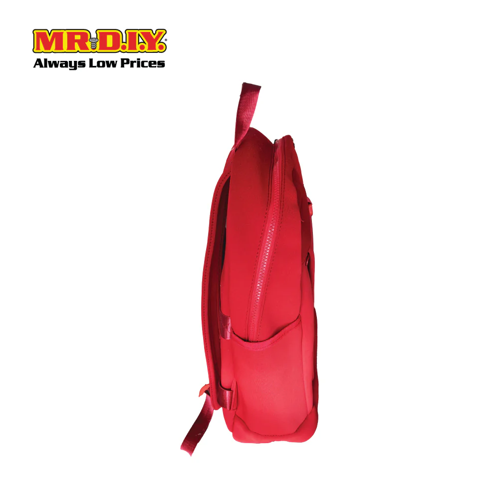 (MR.DIY) Plain Casual Shoulder Backpack - RED - Color Series - Image 2