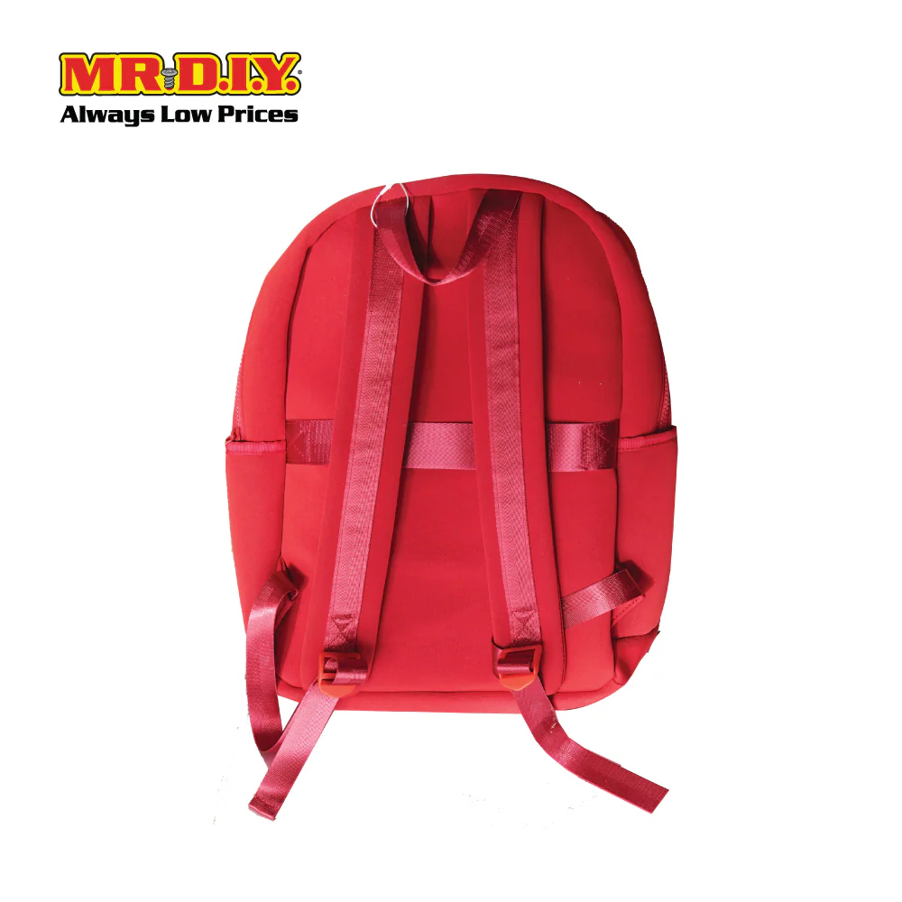 (MR.DIY) Plain Casual Shoulder Backpack - RED - Color Series - Image 5