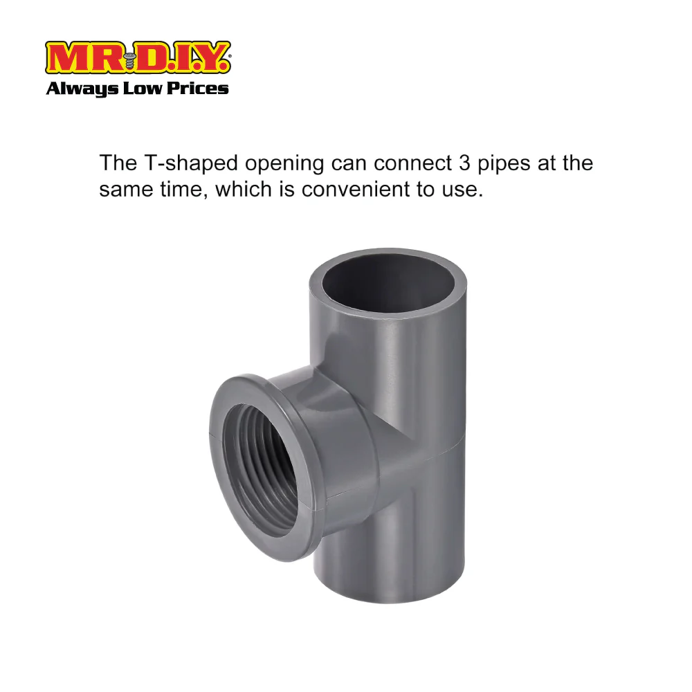 (MR.DIY) PVC Tee Fitting 1/2" Adapter AM - Image 4