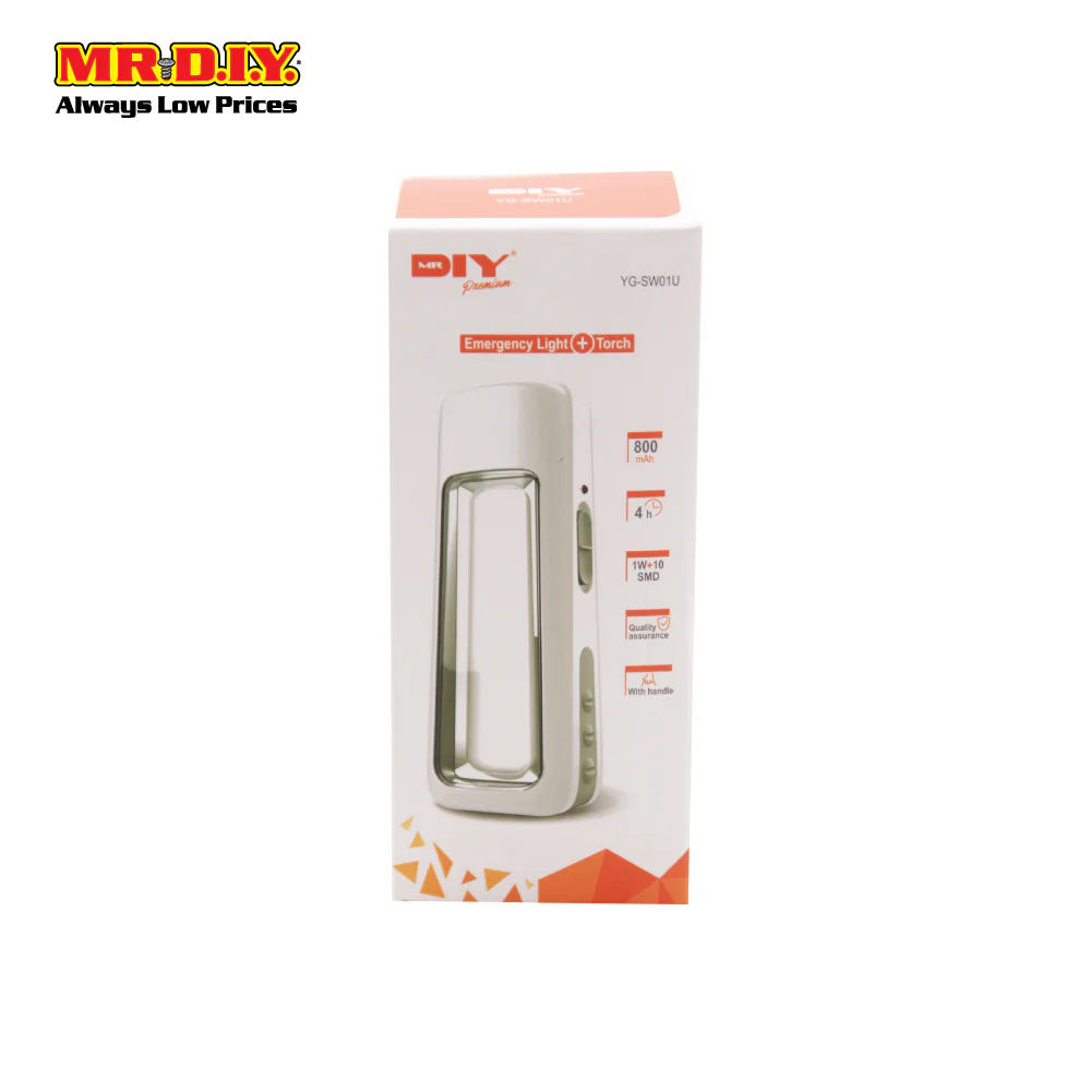 (MR.DIY) Rechargeable Emergency Light and Torch Light YG-SW01U - Image 2