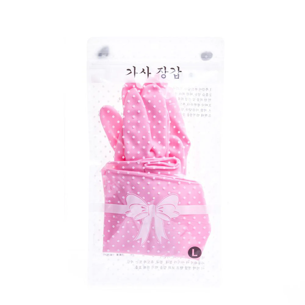 (MR.DIY) Rubber Gloves L (2pcs)-White-M - Image 2