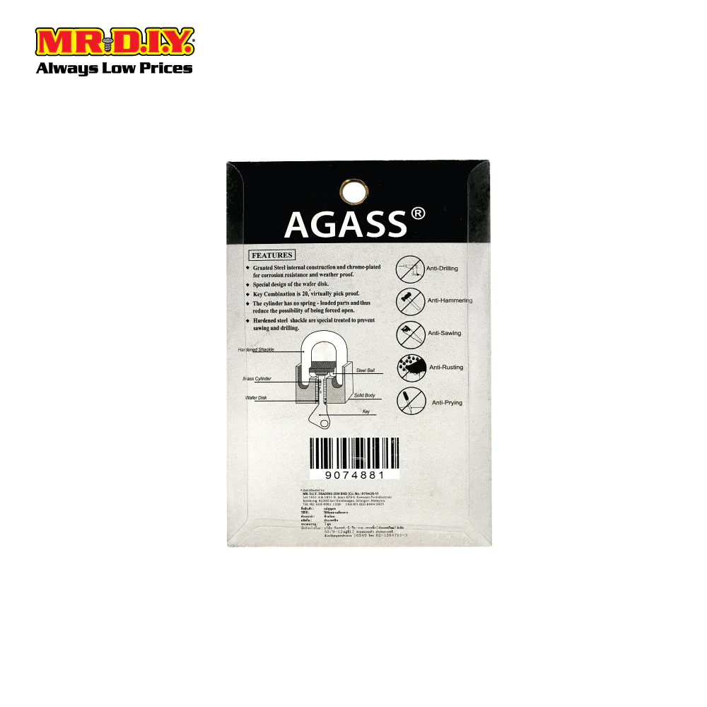 (MR.DIY) Stainless-Steel Padlock (40mm) - Image 2