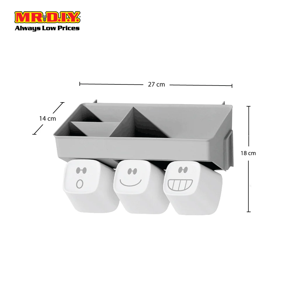(MR.DIY) Wall-Mounted Toothbrush Holder-Grey - Image 8