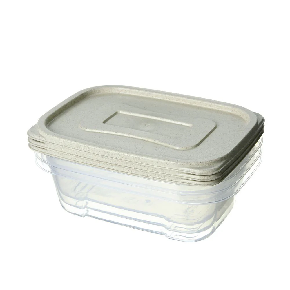 (MR.DIY) Wheat Straw Food Container Beige (3pcs) - Image 2