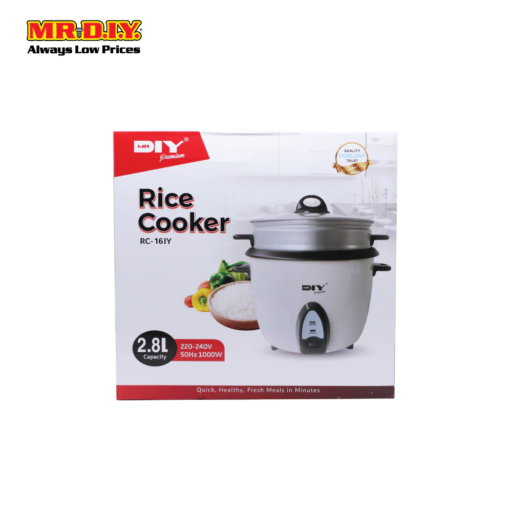 (MR.DIY) Rice Cooker With Steamer 2.8L