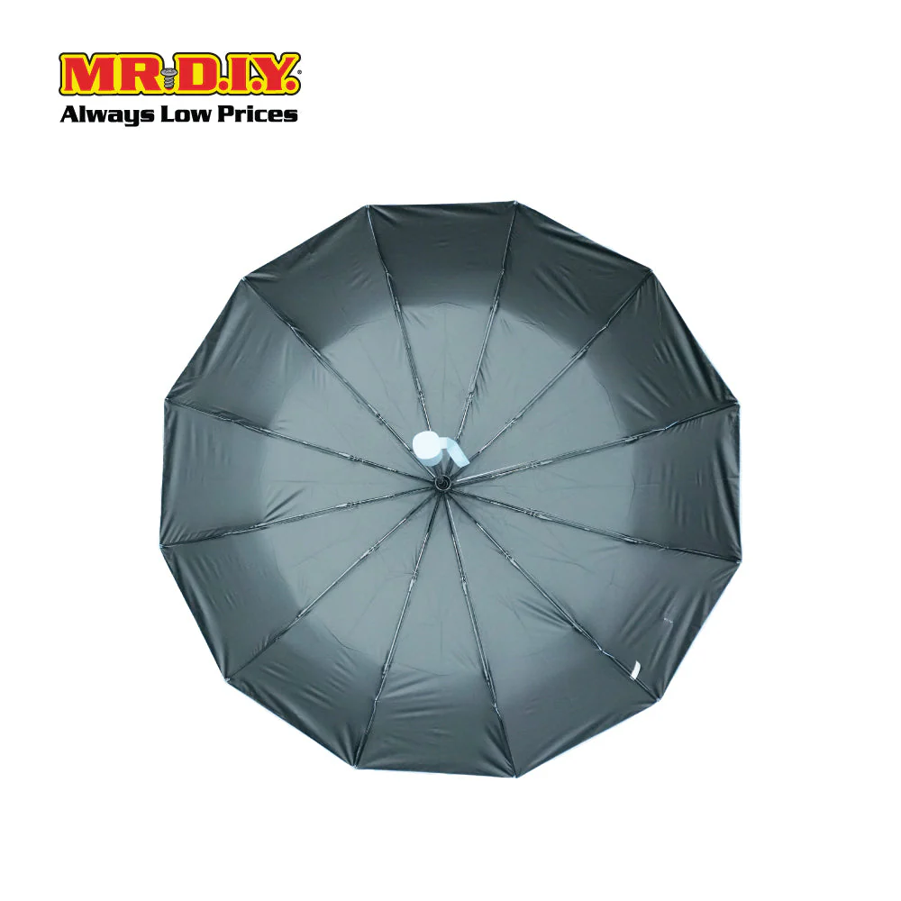 (MR.DIY) 12 Ribs Automatic Folding Large Umbrella - Light Blue - Color Series - Image 3