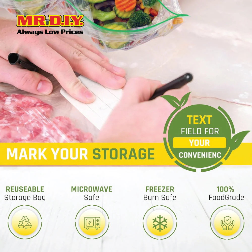 (MR.DIY) Resealable Storage Bag 10pcs (L34cm x W24cm) - Image 4