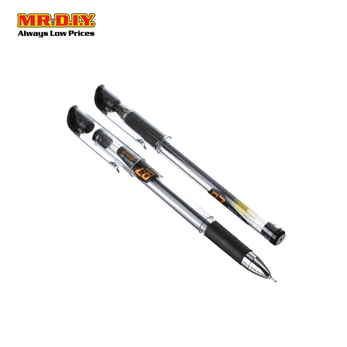 (MR.DIY) Nieki Black Gel Pen 0.7mm (2pcs) - Image 3