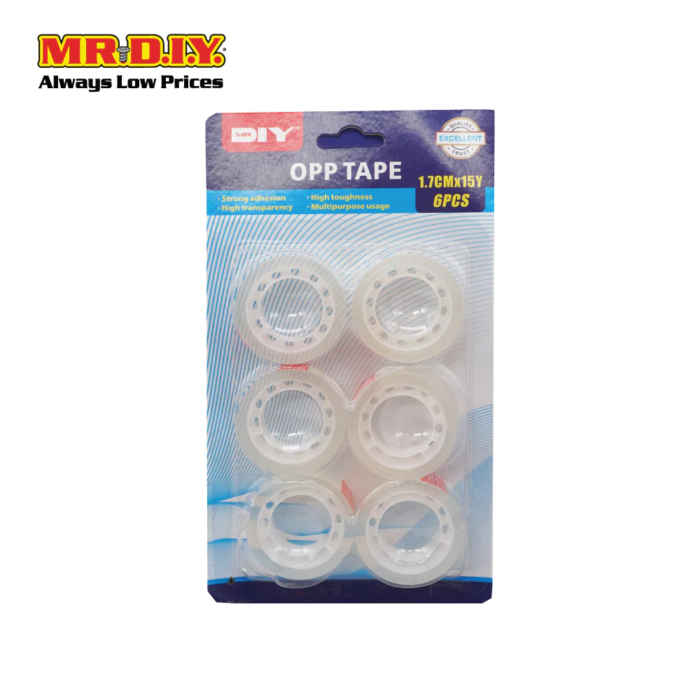 Opp Tape (6 pieces) (1.7cm x 13m)