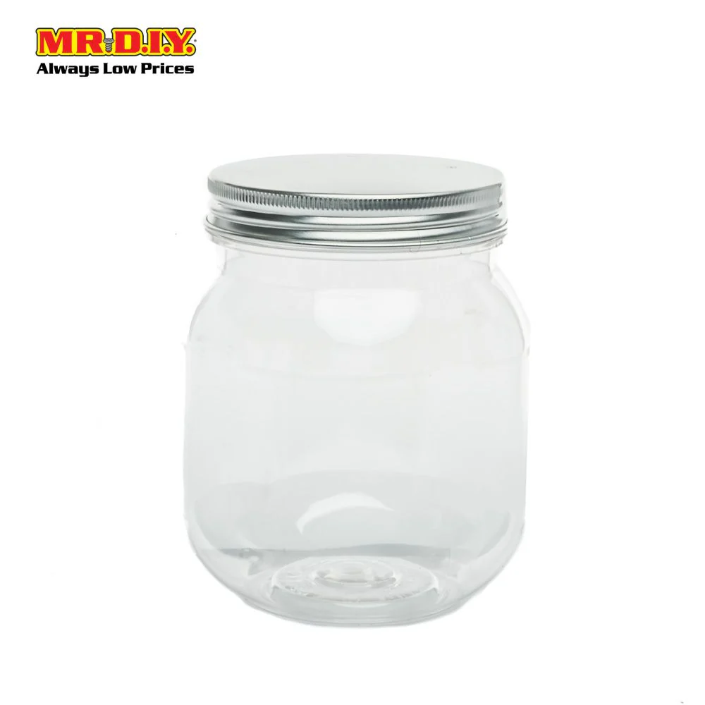 Plastic Jar with Aluminium Lid Cyan