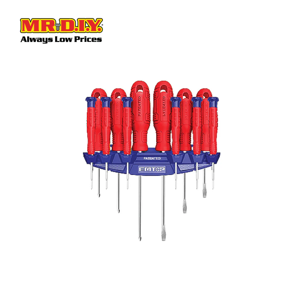 EMTOP 12-Piece Screwdriver And Precision Screwdriver Set - ESST1201 (12pcs)