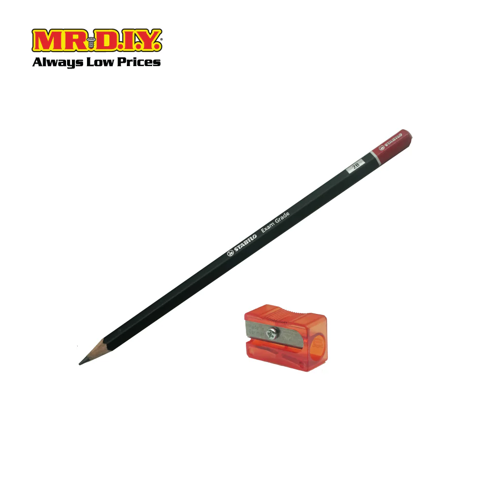 (MR.DIY) STABILO Exam Grade 2B Pencil with Sharpener Value Pack Set (8pcs)
