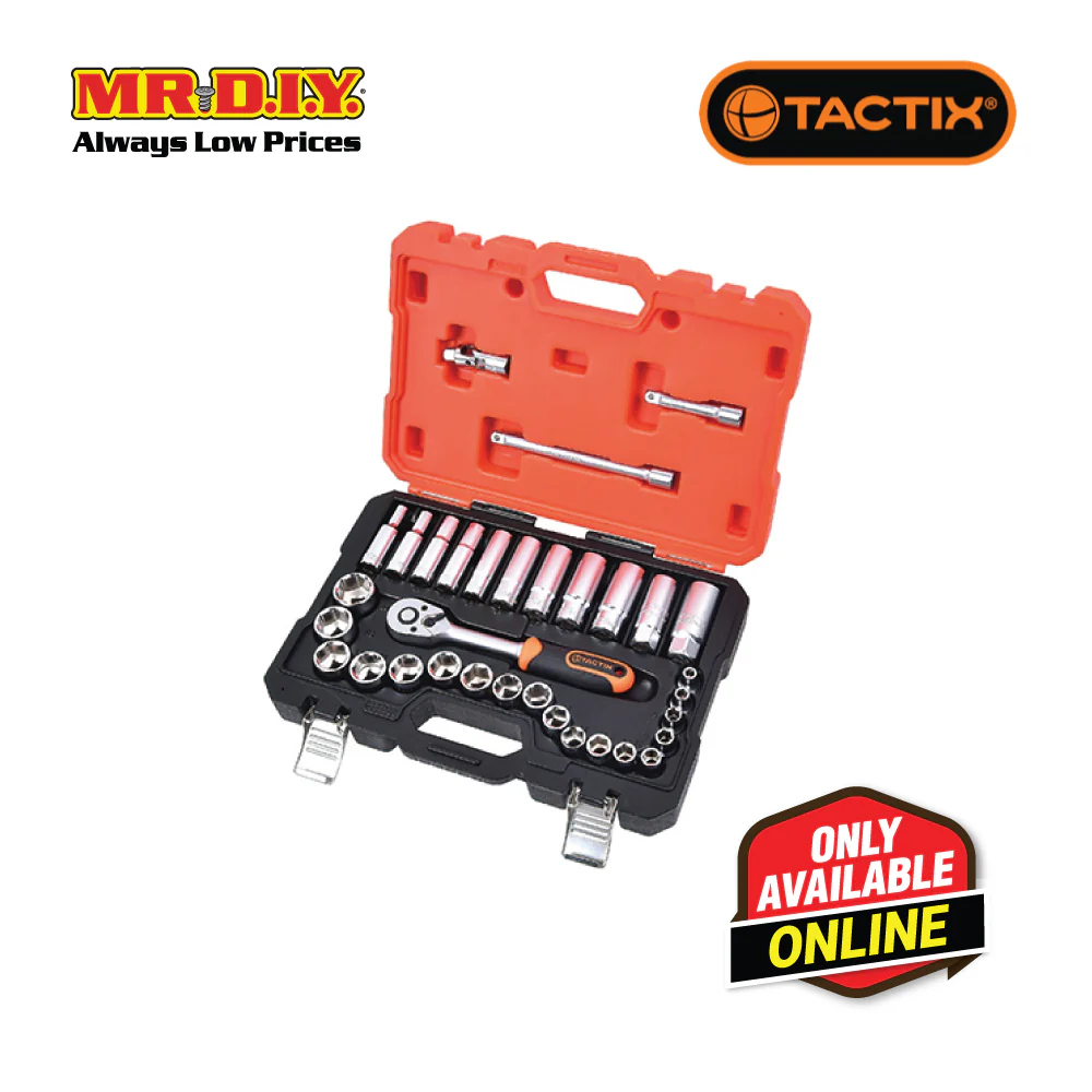TACTIX Dr.Socket Set (33 pieces x 3/8 Inch)