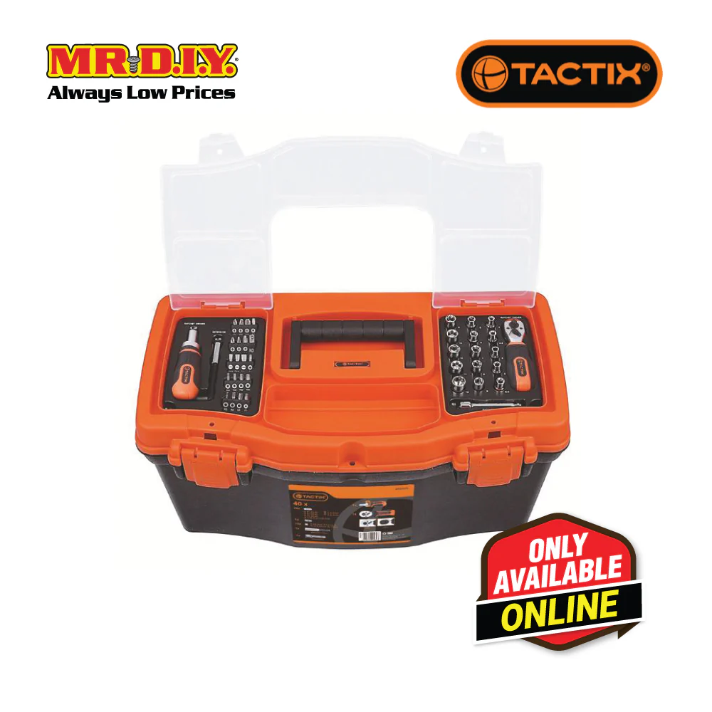 TACTIX Tools And Tool Box (40 pieces)