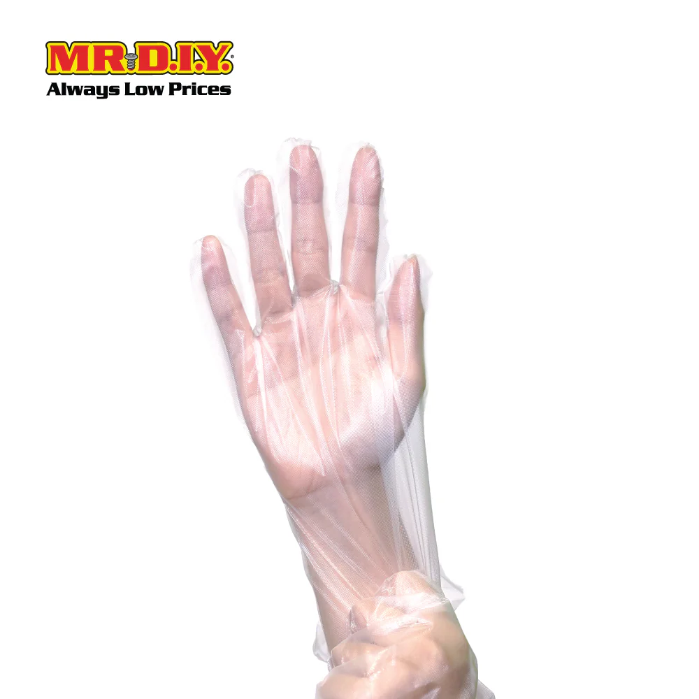 TOP GLOVE Pull Up Cast Polyethylene Disposable Gloves (Size: M) - Image 5