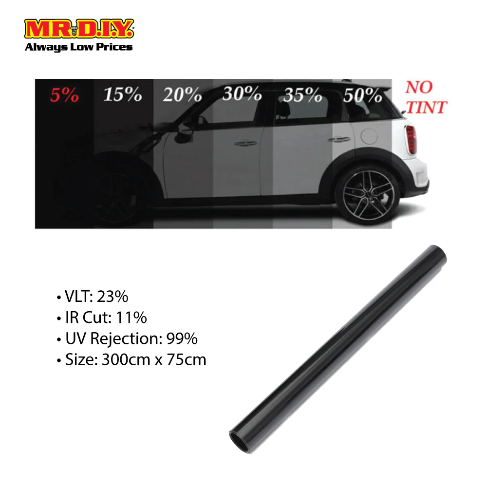 W-FA International Car Window 23% VLT Lamina Solar Tint Film (300cm x 75cm) - Image 3